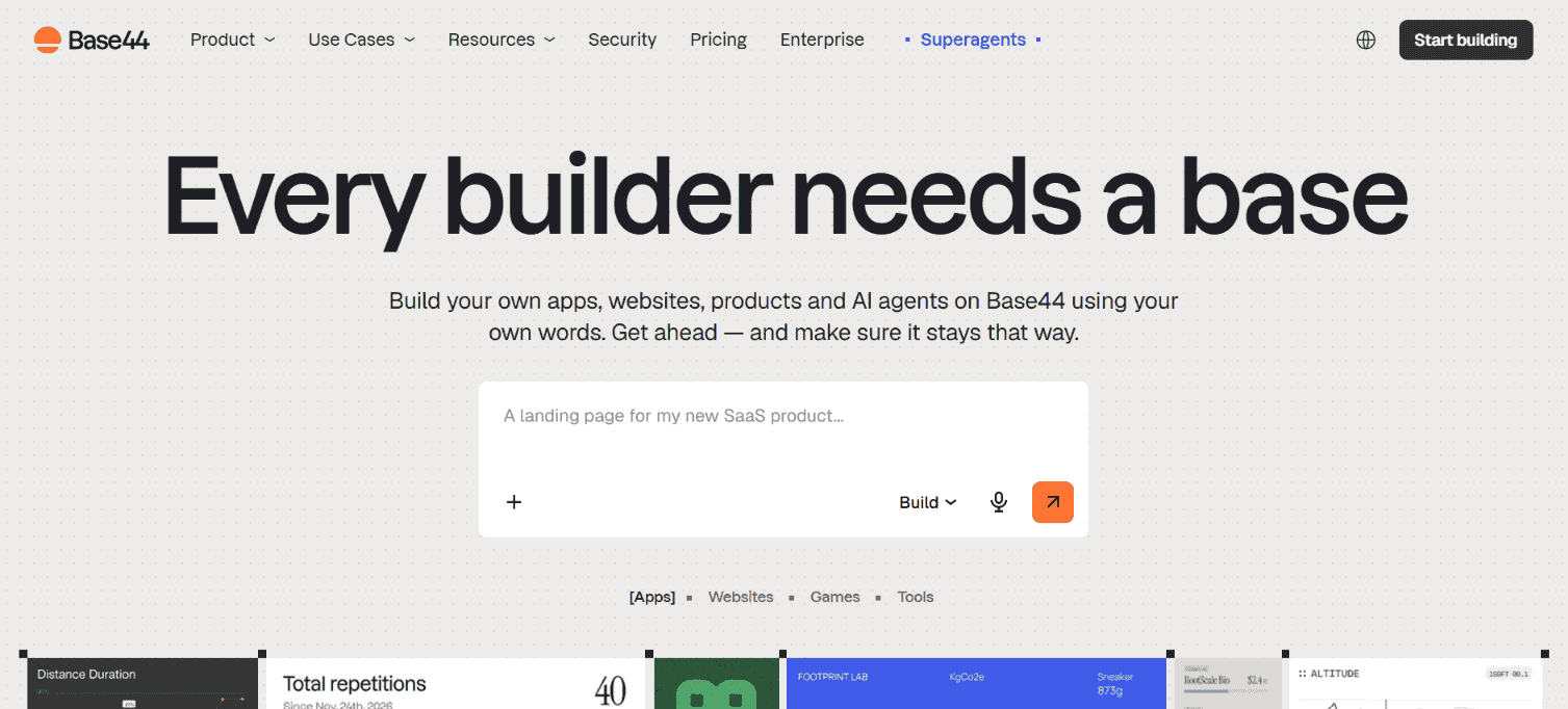 Base44 AI app builder