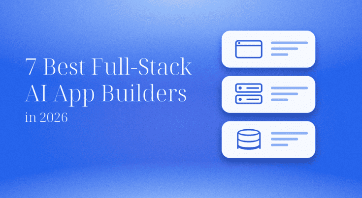 Seven complete application stacks linking interfaces, servers, authentication, databases and cloud deployment